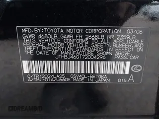 2007 Lexus ES 330 with VIN JTHBJ46G172004296, listed as a IAAI auction lot 41996793 with 205,524 mi miles and . Bid and sale history available at carsss.com. Image 9.