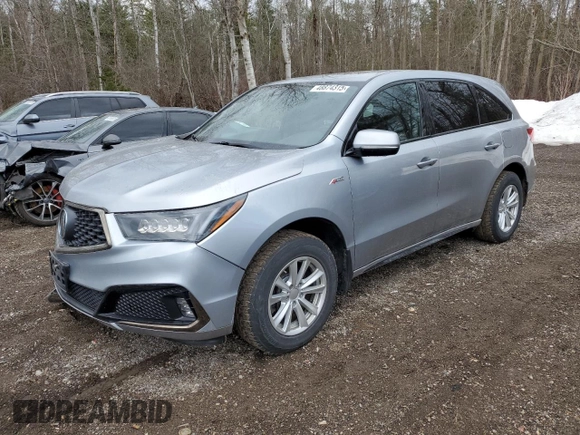 2019 Acura MDX w/Technology/A-Spec Pkg with VIN 5J8YD4H08KL802303, listed as a Copart auction lot 48874315 with 130,593 mi miles and Salvage Title. Bid and sale history available at carsss.com. Image 1.