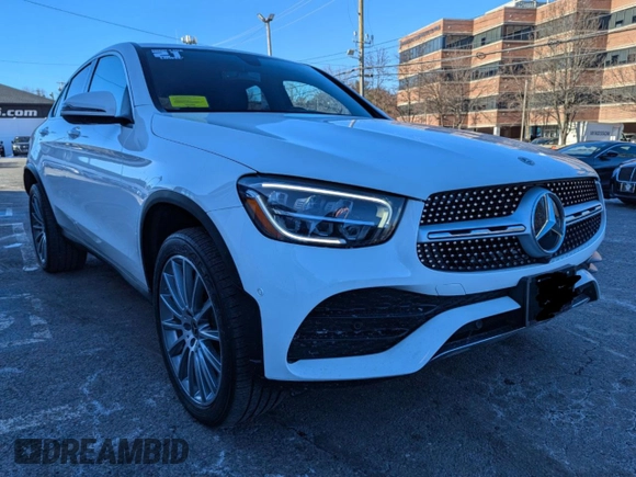 2021 Mercedes-Benz GLC with VIN W1N0J8EB7MF968355, listed as a Copart auction lot 44853895 with 38,779 mi miles and Clean Title. Bid and sale history available at carsss.com. Image 1.