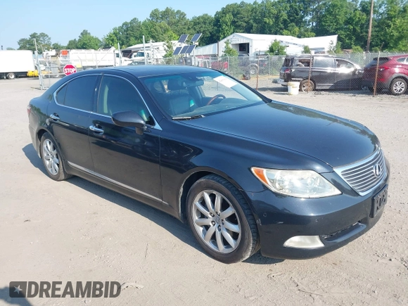 2007 Lexus LS 460 with VIN JTHBL46F975051429, listed as a IAAI auction lot 42609494 with 229,424 mi miles and . Bid and sale history available at DreamBid. Image 1.