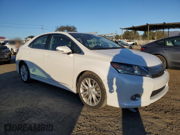 2010 Lexus HS 250h with VIN JTHBB1BA7A2005277, listed as a Copart auction lot 88776395 with 135,589 mi miles and Salvage Title. Bid and sale history available at DreamBid. Image 4.