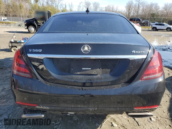 2018 Mercedes-Benz S 560 with VIN WDDUG8GB4JA369092, listed as a Copart auction lot 44637515 with 55,409 mi miles and Salvage Title. Bid and sale history available at carsss.com. Image 6.