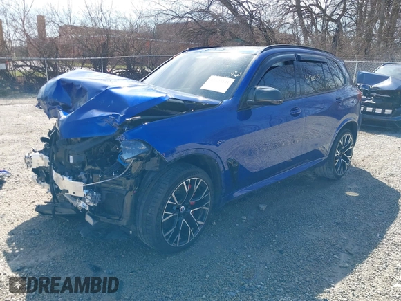 2022 BMW X5 M z VIN 5YMJU0C00N9M64484, wystawiony jako IAAI lot #41825141 z przebiegiem Nie podano mil oraz . Historia ofert i sprzedaży dostępna na DreamBid. Obrazek 2.