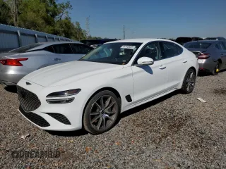 2025 Genesis G70 2.5T with VIN KMTG34SC0SU150613, listed as a Copart auction lot 48740825 with 0 mi miles and Salvage Title. Bid and sale history available at carsss.com. Image 1.