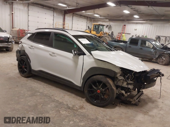 2021 Hyundai Kona Night Edition with VIN KM8K6CA5XMU677697, listed as a IAAI auction lot 41837994 with 49,837 mi miles and . Bid and sale history available at DreamBid. Image 1.