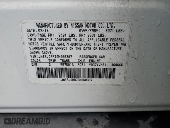 2016 Infiniti QX50 z VIN JN1BJ0RR7GM269397, wystawiony jako Copart lot #55311715 z przebiegiem 128 690 mil mil oraz Szkoda całkowita • Salvage title. Historia ofert i sprzedaży dostępna na DreamBid. Obrazek 14.