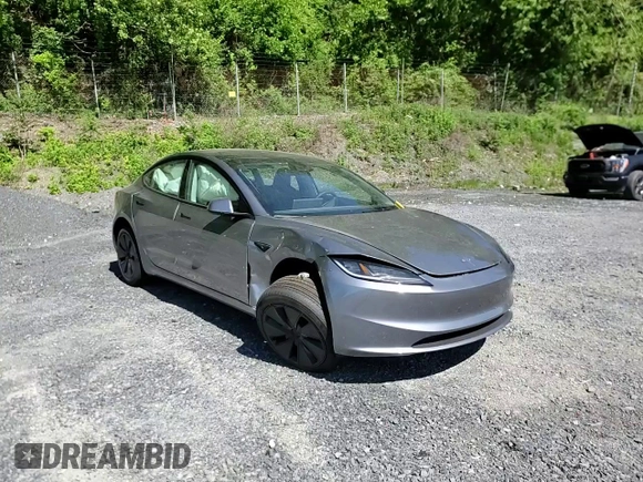 2025 Tesla Model 3 Long Range with VIN 5YJ3E1EA7SF994768, listed as a Copart auction lot 57649615 with 611 mi miles and Salvage title. Bid and sale history available at DreamBid. Image 13.