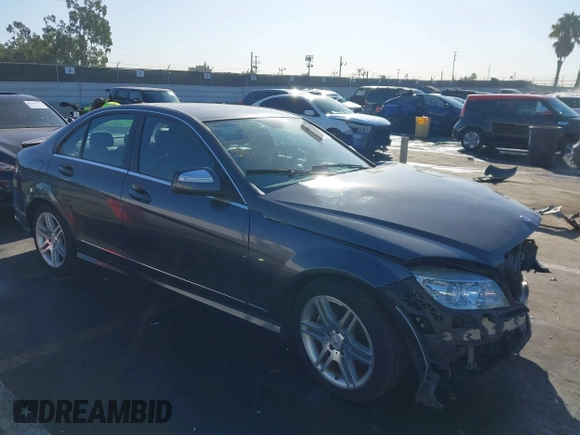 2009 Mercedes-Benz C-Class 3.5L Sport with VIN WDDGF56X39F210185, listed as a IAAI auction lot 41359354 with 1 mi miles. Bid and sale history available at carsss.com. Image 1.