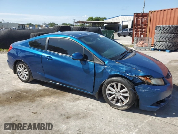 2012 Honda Civic Cpe EX-L with VIN 2HGFG3B00CH515554, listed as a Copart auction lot 52115715 with 136,309 mi miles and Salvage Title. Bid and sale history available at carsss.com. Image 4.