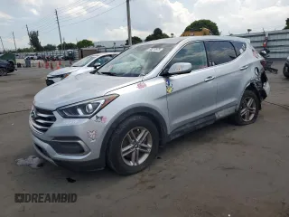 2018 Hyundai Santa Fe 2.4L with VIN 5XYZT3LB0JG543227, listed as a Copart auction lot 58210575 with 88,310 mi miles and Salvage title. Bid and sale history available at DreamBid. Image 1.