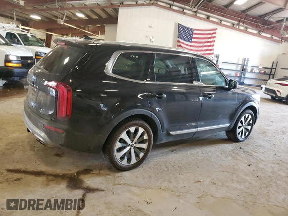 2022 Kia Telluride EX with VIN 5XYP34HC4NG239743, listed as a Copart auction lot 56178205 with Not provided miles and Salvage title. Bid and sale history available at DreamBid. Image 3.