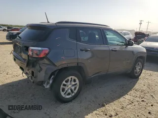 2018 Jeep Compass Sport with VIN 3C4NJCAB3JT368987, listed as a Copart auction lot 50215885 with 77,693 mi miles and Salvage Title. Bid and sale history available at carsss.com. Image 3.