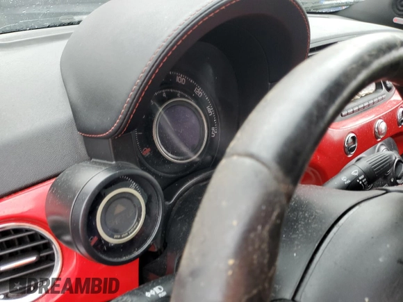 2013 FIAT 500 Abarth with VIN 3C3CFFJH4DT633956, listed as a Copart auction lot 74962744 with Not provided miles and Non repairable. Bid and sale history available at DreamBid. Image 9.