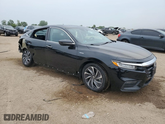 2022 Honda Insight Touring with VIN 19XZE4F94NE011720, listed as a Copart auction lot 60856475 with 19,512 mi miles and Salvage title. Bid and sale history available at DreamBid. Image 4.