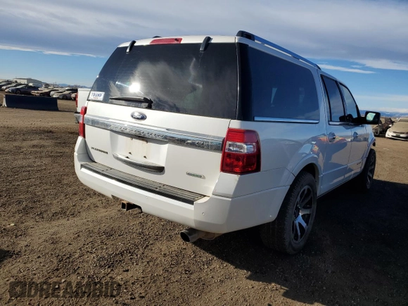 2015 Ford Expedition Max Platinum with VIN 1FMJK1MT4FEF03580, listed as a Copart auction lot 86885804 with 131,269 mi miles and Salvage title. Bid and sale history available at DreamBid. Image 3.