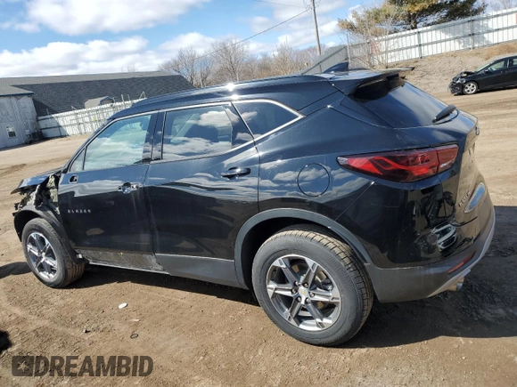 2023 Chevrolet Blazer LT with VIN 3GNKBHR49PS122308, listed as a Copart auction lot 49988235 with 16,654 mi miles and Salvage title. Bid and sale history available at DreamBid. Image 2.
