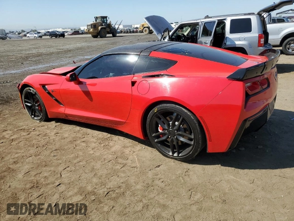 2019 Chevrolet Corvette 3LT with VIN 1G1YF2D73K5117509, listed as a Copart auction lot 74148224 with 67,064 mi miles and Salvage Title. Bid and sale history available at carsss.com. Image 2.