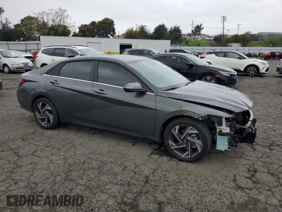 2024 Hyundai Elantra SEL with VIN KMHLS4DG9RU691309, listed as a Copart auction lot 51324695 with 15,232 mi miles and Salvage Title. Bid and sale history available at carsss.com. Image 4.