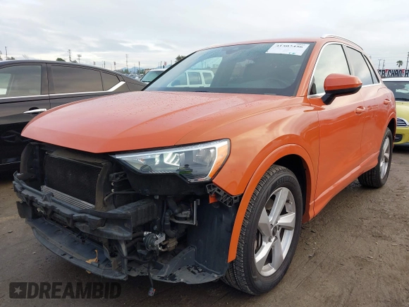 2021 Audi Q3 Premium with VIN WA1AUCF30M1137042, listed as a IAAI auction lot 41502456 with 61,742 mi miles and . Bid and sale history available at DreamBid. Image 18.