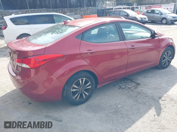 2012 Hyundai Elantra Limited with VIN KMHDH4AE6CU428708, listed as a IAAI auction lot 41658799 with 186,585 mi miles. Bid and sale history available at carsss.com. Image 4.