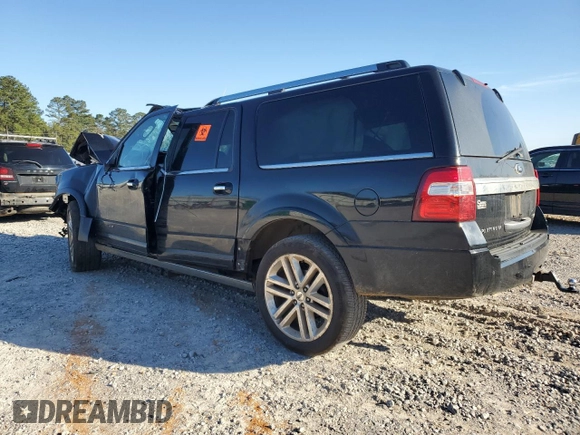 2016 Ford Expedition EL Platinum with VIN 1FMJK1MT8GEF12400, listed as a Copart auction lot 47291385 with 0 mi miles and Salvage Title. Bid and sale history available at carsss.com. Image 2.