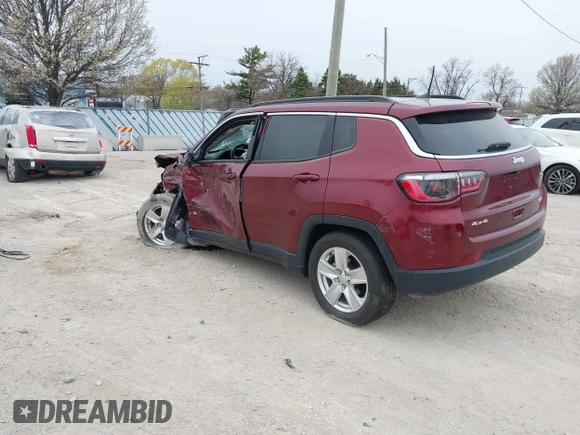 2022 Jeep Compass Latitude with VIN 3C4NJDBB1NT110087, listed as a IAAI auction lot 42033883 with 22,291 mi miles and . Bid and sale history available at DreamBid. Image 3.