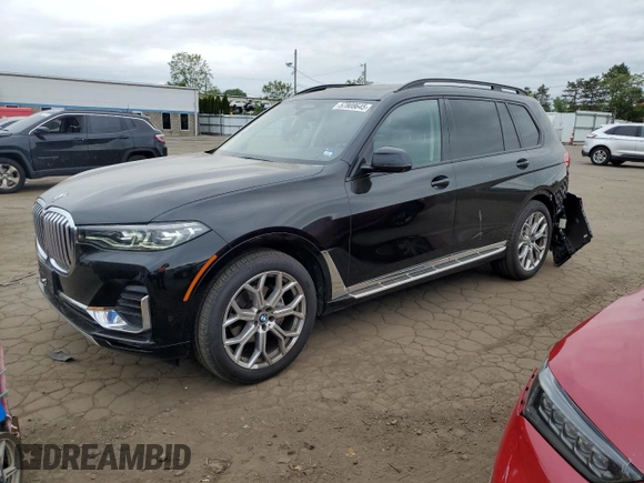 2022 BMW X7 xDrive40i z VIN 5UXCW2C03N9M08416, wystawiony jako Copart lot #57808645 z przebiegiem 38 424 mil mil oraz Szkoda całkowita • Salvage title. Historia ofert i sprzedaży dostępna na DreamBid. Obrazek 1.