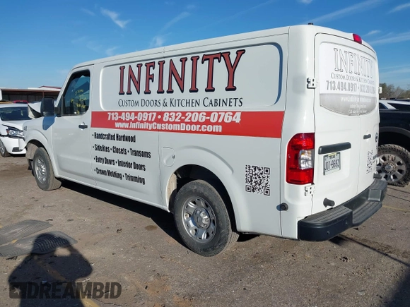 2016 Nissan NV SV with VIN 1N6BF0KM8GN807156, listed as a IAAI auction lot 41734371 with 49,294 mi miles. Bid and sale history available at carsss.com. Image 3.
