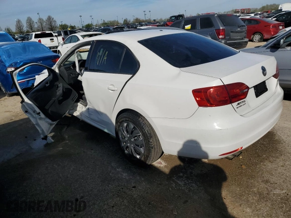 2012 Volkswagen Jetta Sedan SE w/Convenience & Sunroof with VIN 3VWDX7AJXCM335794, listed as a Copart auction lot 47630183 with 0 mi miles and Salvage Title. Bid and sale history available at carsss.com. Image 2.