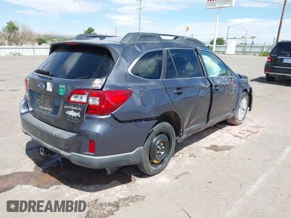 2015 Subaru Outback Premium with VIN 4S4BSBFC6F3282566, listed as a IAAI auction lot 42246387 with 208,467 mi miles and . Bid and sale history available at DreamBid. Image 4.