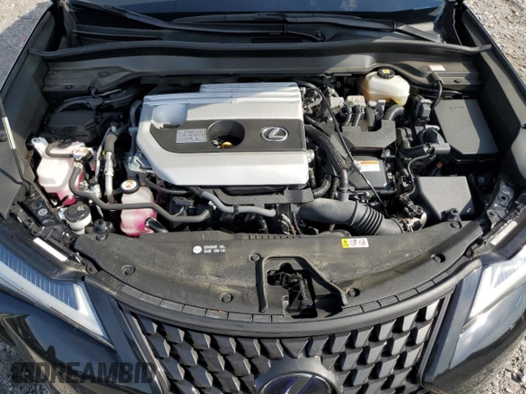 2021 Lexus UX 250h with VIN JTHX9JBH2M2049657, listed as a Copart auction lot 58744945 with 36,054 mi miles and Salvage title. Bid and sale history available at DreamBid. Image 12.