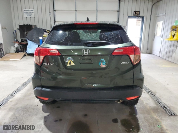 2016 Honda HR-V EX with VIN 3CZRU6H52GM740696, listed as a Copart auction lot 51895095 with 0 mi miles and Salvage Title. Bid and sale history available at carsss.com. Image 6.