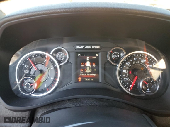 2022 Ram 2500 Tradesman with VIN 3C6UR5CL3NG126678, listed as a Copart auction lot 43810145 with 174,667 mi miles and Salvage Title. Bid and sale history available at carsss.com. Image 9.