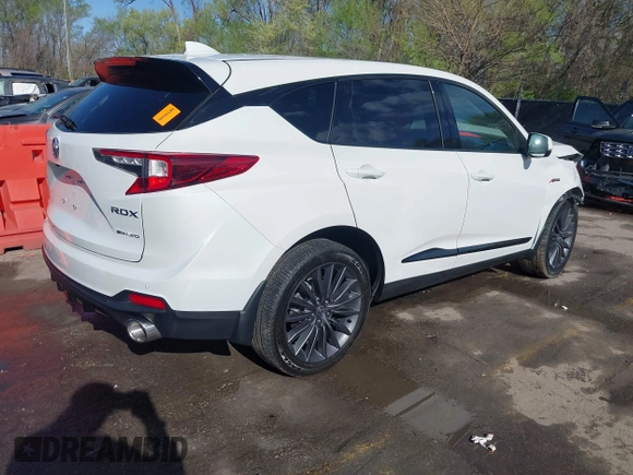 2023 Acura RDX Advance with VIN 5J8TC2H84PL009417, listed as a IAAI auction lot 41996330 with 24,486 mi miles and . Bid and sale history available at DreamBid. Image 4.