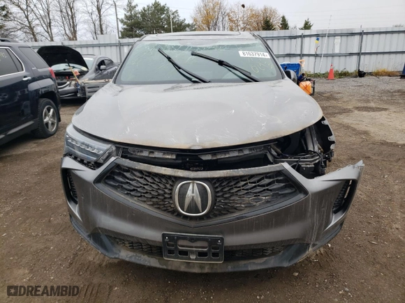 2023 Acura RDX w/A-Spec Package with VIN 5J8TC2H60PL802356, listed as a Copart auction lot 81637914 with 0 mi miles and Non Repairable. Bid and sale history available at carsss.com. Image 5.