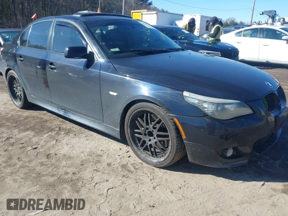 2008 BMW 5 Series 550i with VIN WBANW53538CT48083, listed as a IAAI auction lot 41531003 with 186,943 mi miles. Bid and sale history available at carsss.com. Image 1.