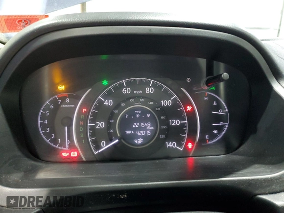 2014 Honda CR-V EX-L with VIN 5J6RM4H77EL073208, listed as a Copart auction lot 48492535 with 221,543 mi miles and Salvage Title. Bid and sale history available at carsss.com. Image 9.