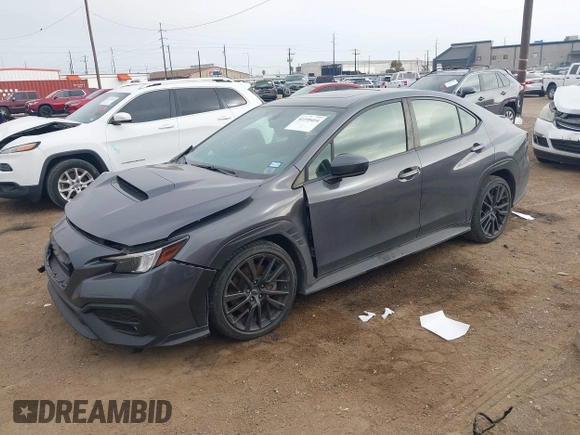 2022 Subaru WRX Premium with VIN JF1VBAF66N9005097, listed as a IAAI auction lot 41195414 with 24,044 mi miles. Bid and sale history available at carsss.com. Image 2.