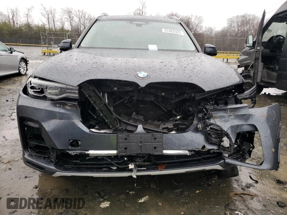 2019 BMW X7 xDrive40i with VIN 5UXCW2C51KL082125, listed as a Copart auction lot 47482325 with 0 mi miles and Salvage Title. Bid and sale history available at carsss.com. Image 5.