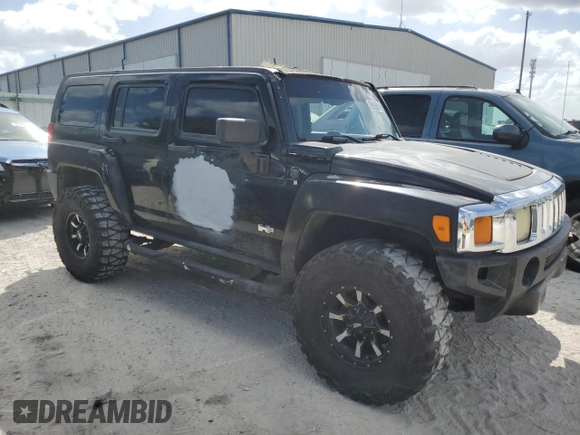 2007 Hummer H3 SUV with VIN 5GTDN13E478201274, listed as a Copart auction lot 78855014 with 188,946 mi miles and Salvage Title. Bid and sale history available at DreamBid. Image 4.