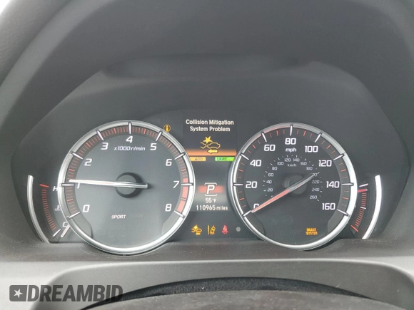 2019 Acura TLX w/A-Spec Pkg with VIN 19UUB2F66KA001204, listed as a Copart auction lot 47889975 with 110,965 mi miles and Salvage Title. Bid and sale history available at carsss.com. Image 9.