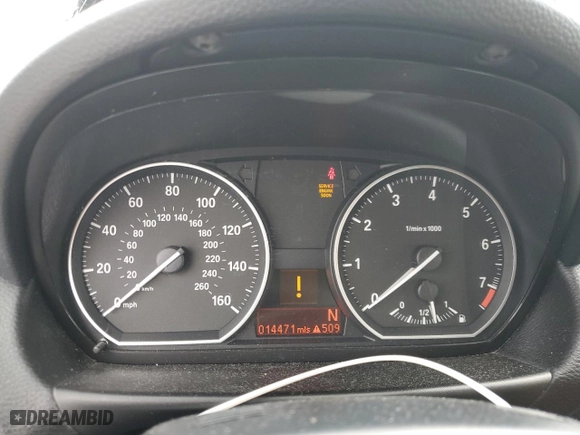 2013 BMW 1 Series 128i with VIN WBAUL7C5XDVU10125, listed as a Copart auction lot 74436284 with 14,471 mi miles and Non Repairable. Bid and sale history available at carsss.com. Image 9.