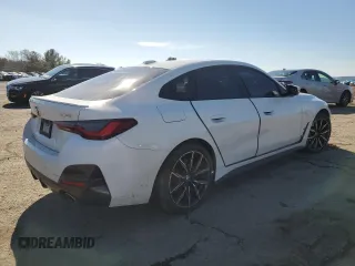 2022 BMW 4 Series 430i with VIN WBA63AV0XNFM13254, listed as a Copart auction lot 45221025 with 27,905 mi miles and Salvage title. Bid and sale history available at DreamBid. Image 3.