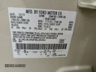 2015 Lincoln MKX with VIN 2LMDJ6JK0FBL25854, listed as a Copart auction lot 53831345 with 76,062 mi miles and Salvage Title. Bid and sale history available at carsss.com. Image 14.