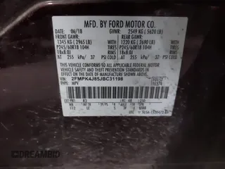 2018 Ford Edge SEL with VIN 2FMPK4J85JBC31198, listed as a IAAI auction lot 41337531 with 101,846 mi miles. Bid and sale history available at carsss.com. Image 9.