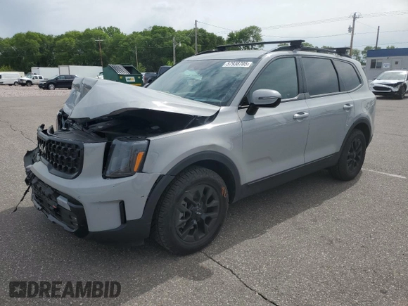 2024 Kia Telluride SX Prestige X-Pro with VIN 5XYP5DGC7RG518167, listed as a Copart auction lot 57938705 with 15,234 mi miles and Salvage title. Bid and sale history available at DreamBid. Image 1.
