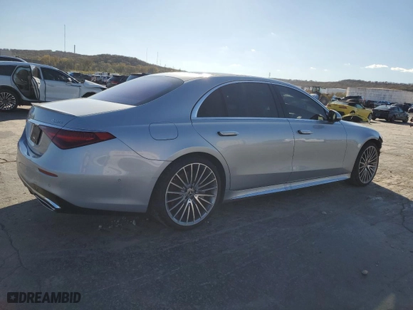 2021 Mercedes-Benz S-Class S 580 with VIN W1K6G7GB3MA026426, listed as a Copart auction lot 80289274 with 41,272 mi miles and Salvage Title. Bid and sale history available at carsss.com. Image 3.