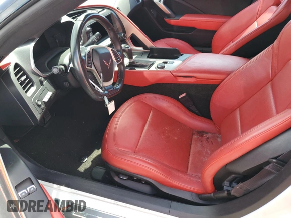 2016 Chevrolet Corvette Z06 2LZ z VIN 1G1YS2D67G5607168, wystawiony jako Copart lot #58703405 z przebiegiem Nie podano mil oraz Szkoda całkowita • Salvage title. Historia ofert i sprzedaży dostępna na DreamBid. Obrazek 7.