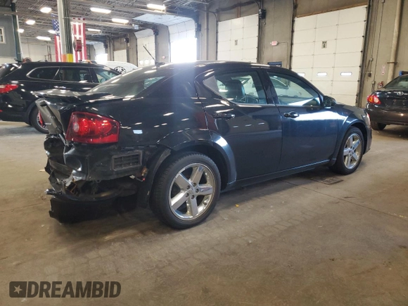 2013 Dodge Avenger SXT with VIN 1C3CDZCB6DN630928, listed as a Copart auction lot 62870735 with 122,098 mi miles and Salvage title. Bid and sale history available at DreamBid. Image 3.