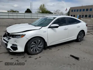 2019 Honda Insight Touring z VIN 19XZE4F9XKE007764, wystawiony jako Copart lot #54619275 z przebiegiem 24 441 mil mil oraz Szkoda całkowita • Salvage title. Historia ofert i sprzedaży dostępna na DreamBid. Obrazek 1.